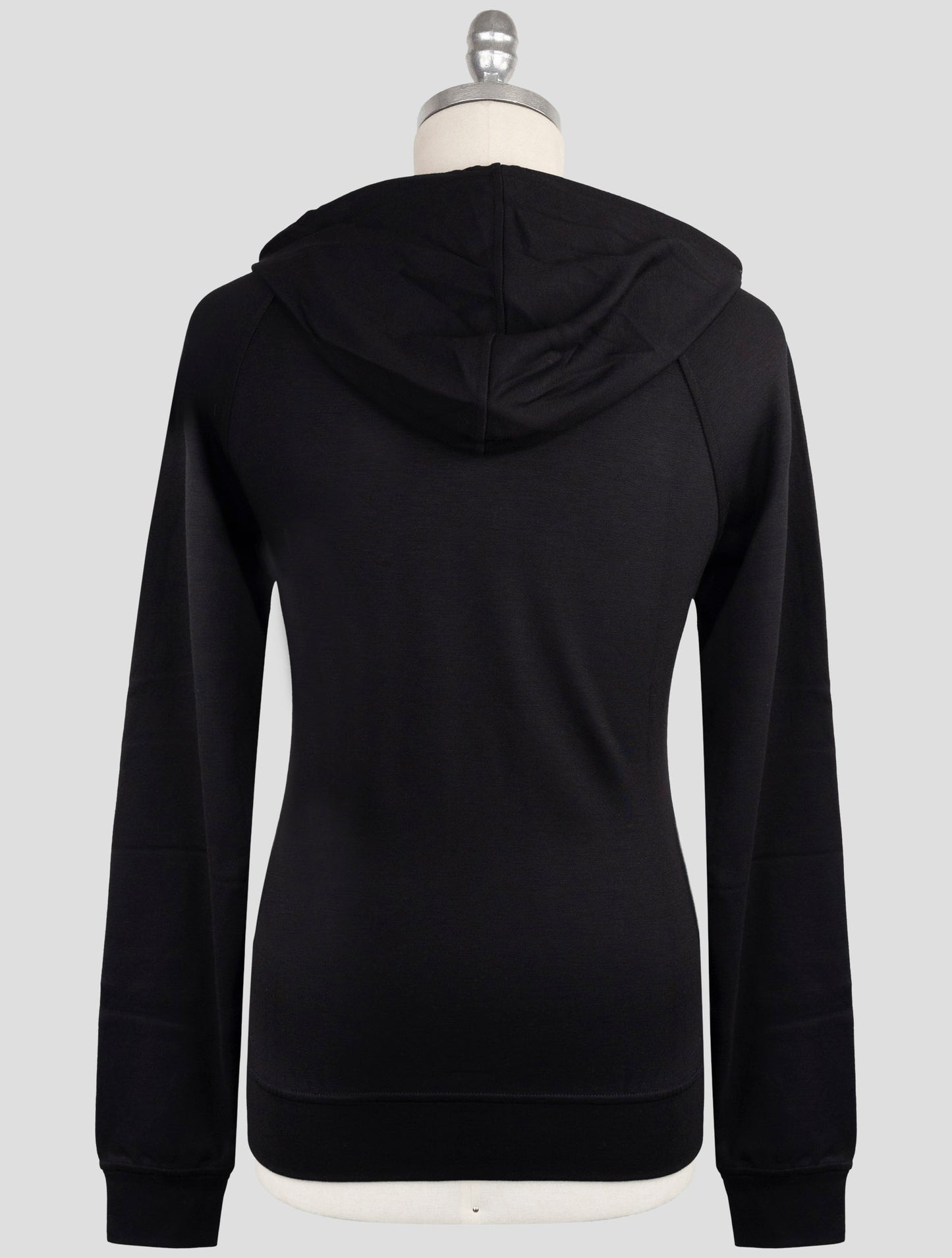 Kiton Knt Black Viscose Ea Sweater Hoodie