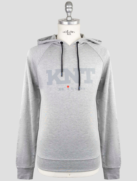 Kiton Knt Gray Viscose Ea Sweater Hoodie