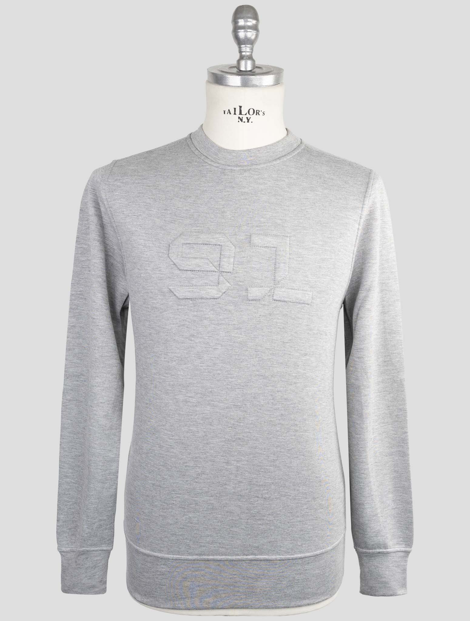 Kiton Knt Gray Viscose Ea Sweater Crewneck