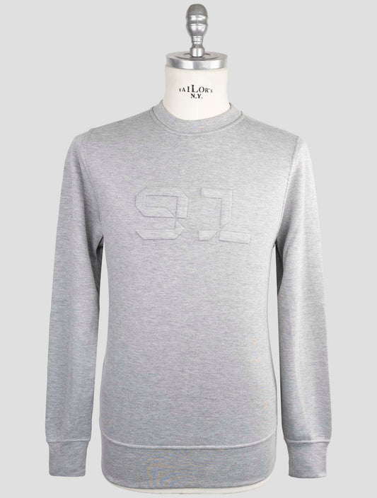 Kiton Knt Gray Viscose Ea Sweater Crewneck