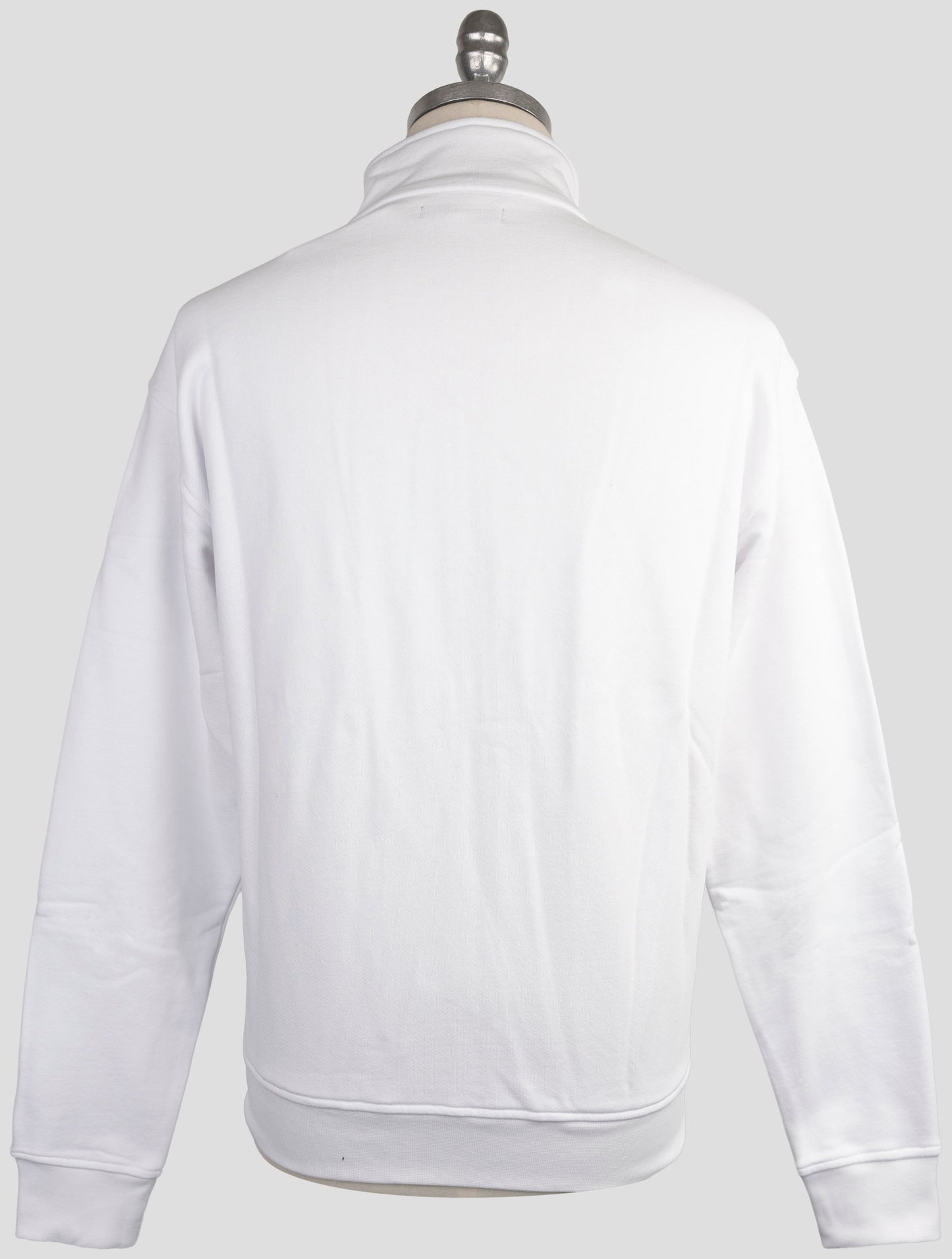Kiton Knt White Cotton Sweater Full Zip