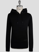 Kiton Knt Black Viscose Ea Sweater Hoodie