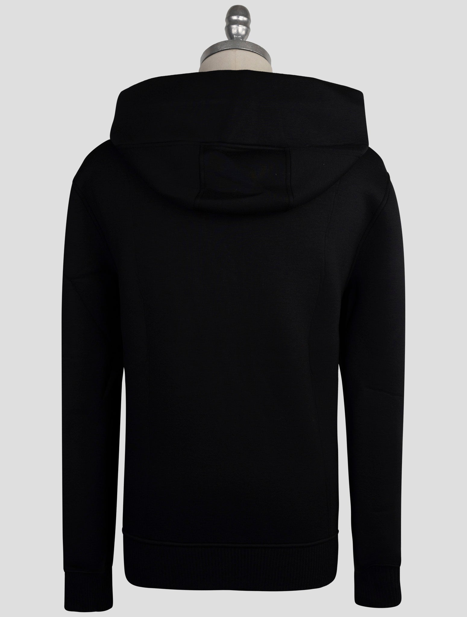 Kiton Knt Black Viscose Ea Sweater Hoodie