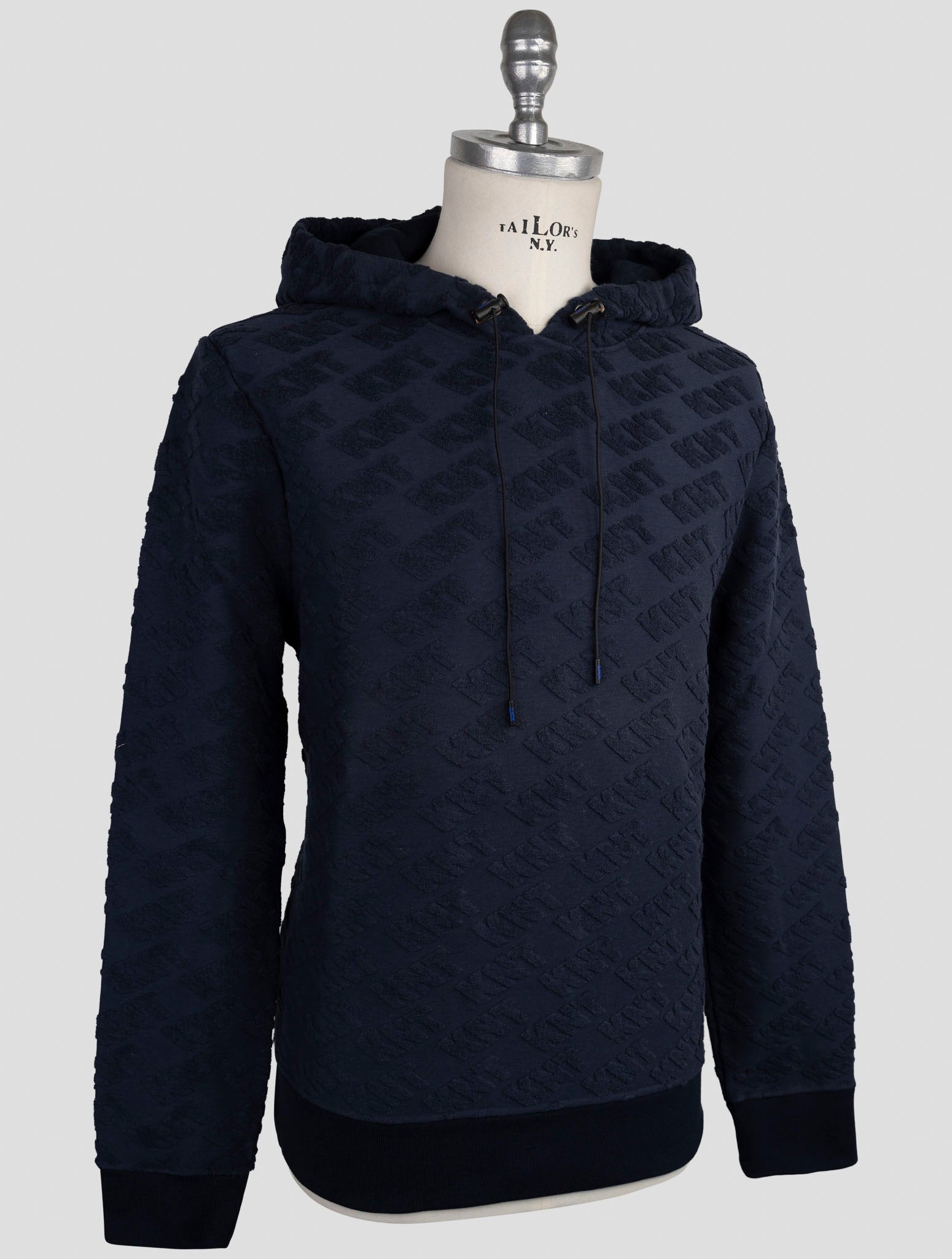 Kiton Knt Blue Cotton Pa Sweater Hoodie