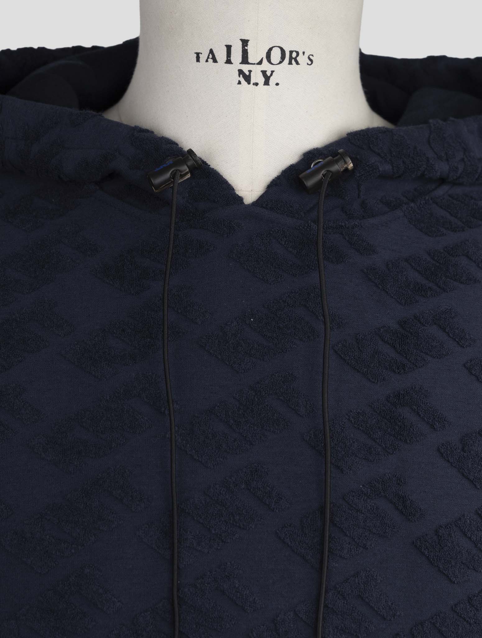 Kiton Knt Blue Cotton Pa Sweater Hoodie