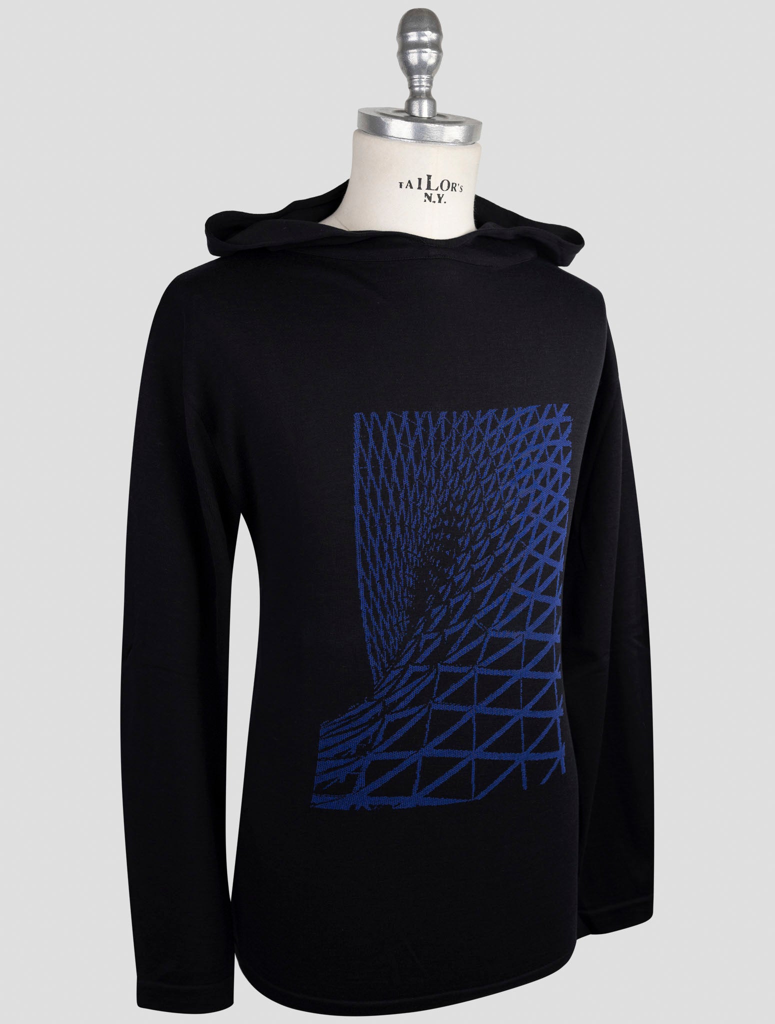 Kiton Knt Blue Cotton Sweater Crewneck