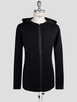 Kiton Knt Black Cotton Sweater Full Zip