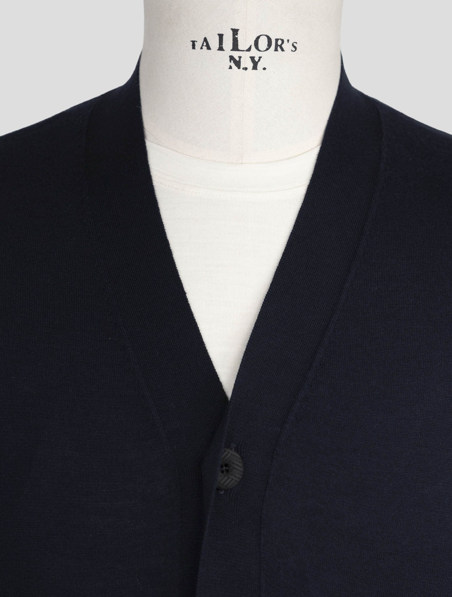 Kiton Knt Blue Cotton Sweater Cardigan