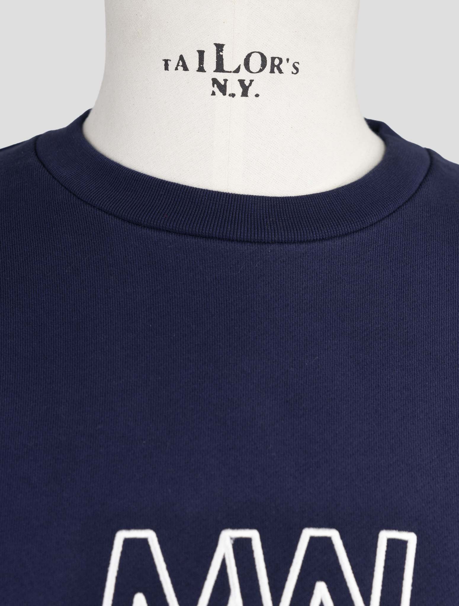 Kiton Knt Blue Cotton Sweater Crewneck
