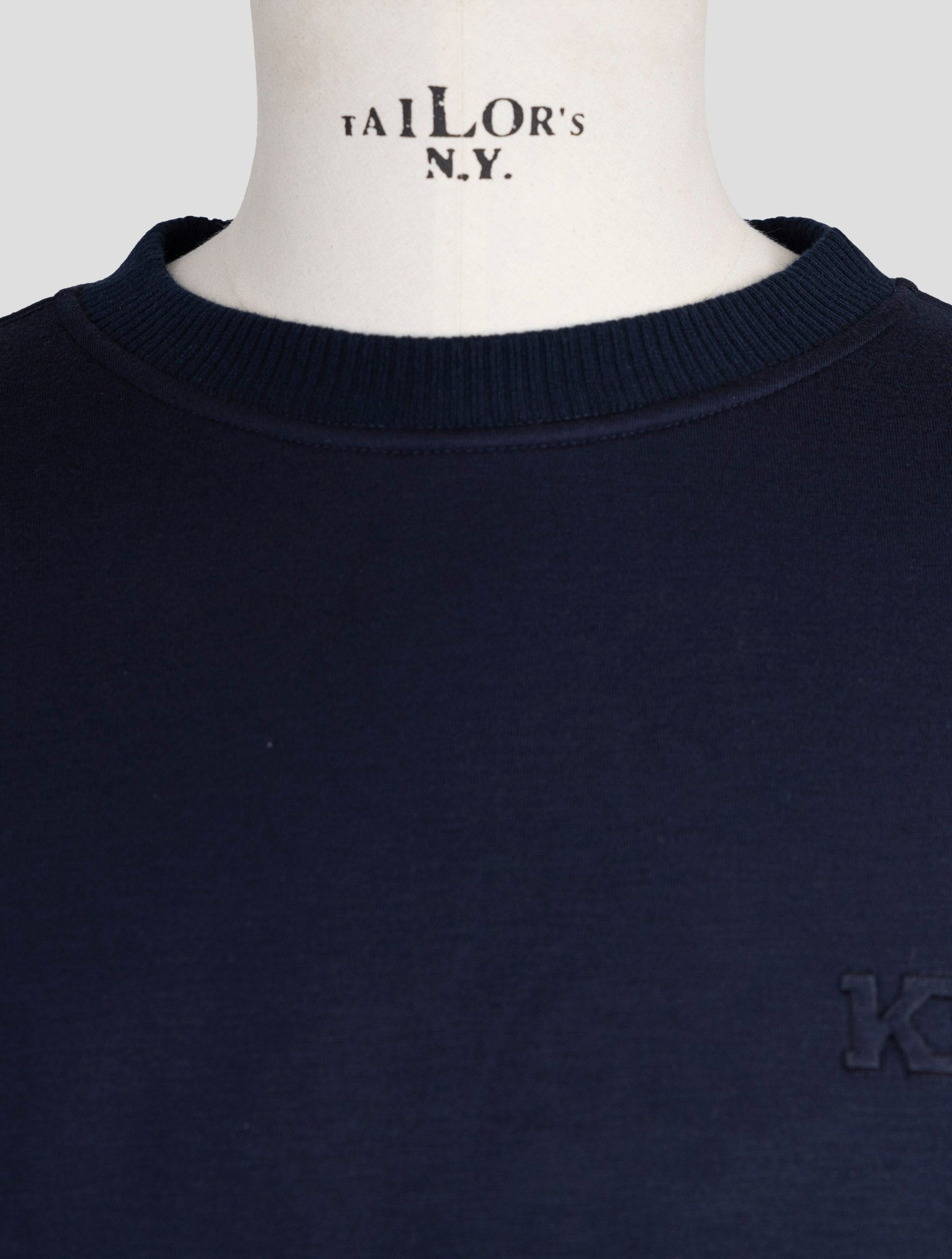 Kiton Knt Blue Viscose Ea Sweater Crewneck