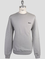 Kiton Knt Gray Cotton Sweater Crewneck