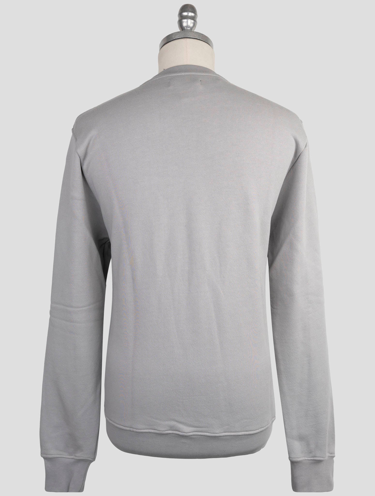 Kiton Knt Gray Cotton Sweater Crewneck