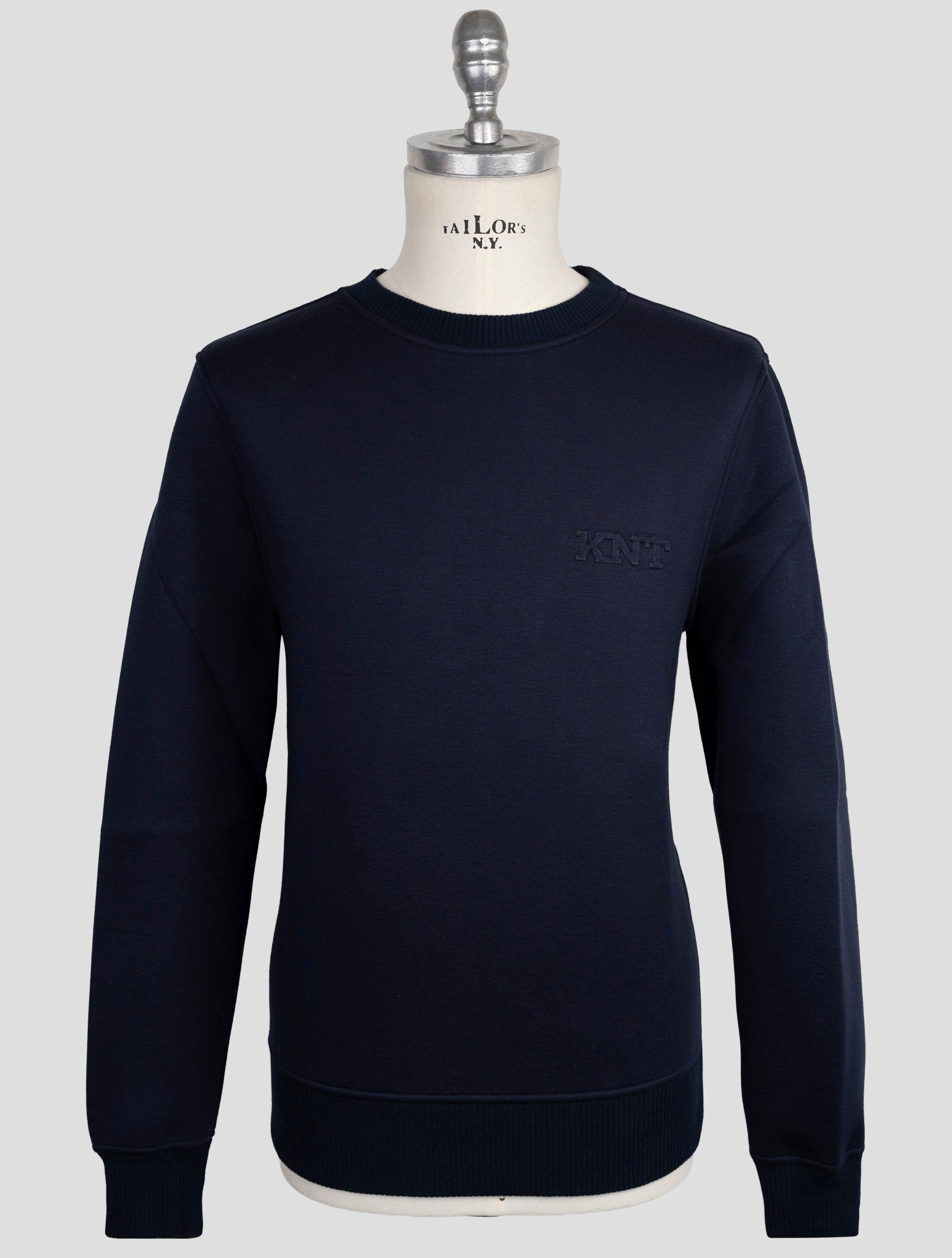 Kiton Knt Blue Viscose Ea Sweater Crewneck