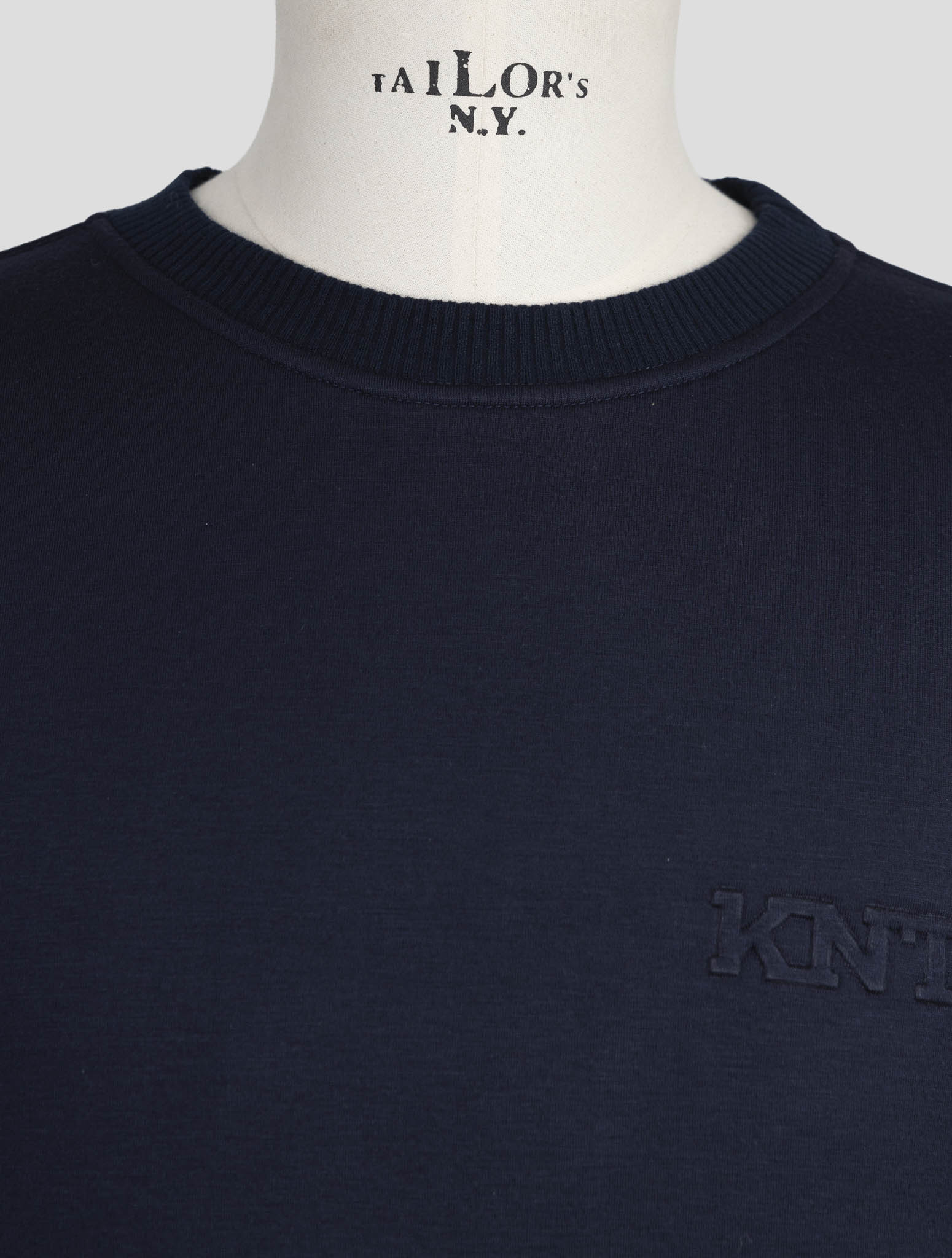 Kiton Knt Blue Viscose Ea Sweater Crewneck