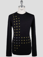 Kiton Knt Black Cotton Sweater Crewneck