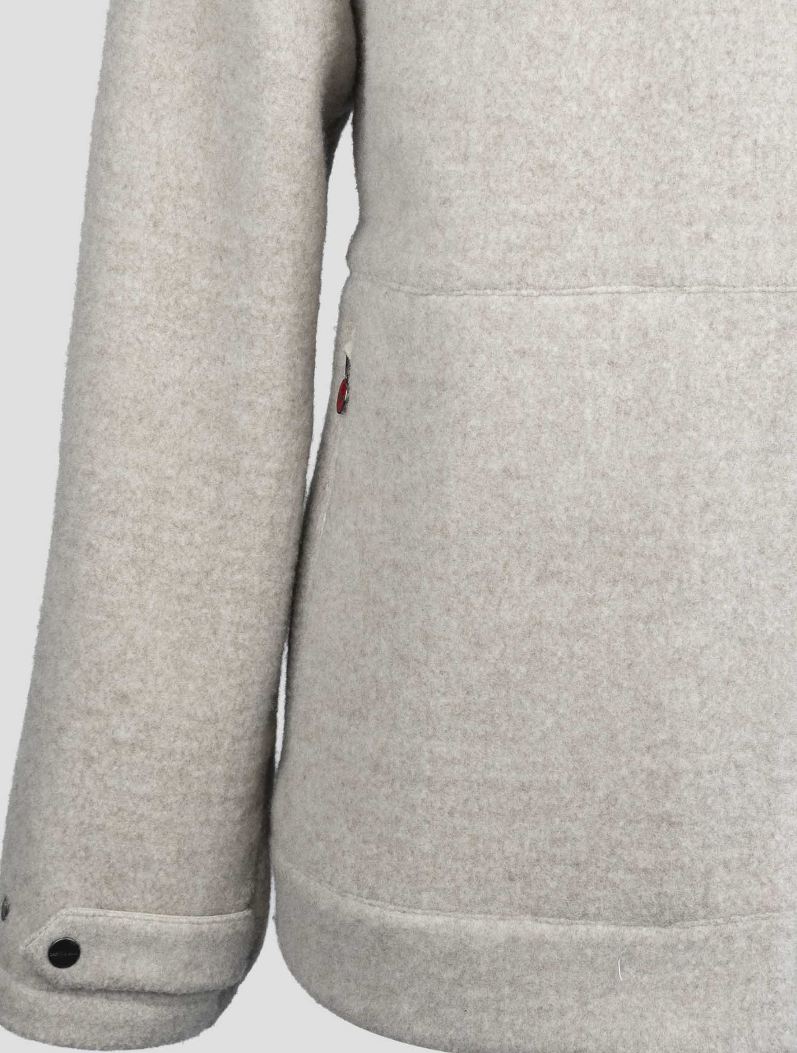 Kiton Gray Virgin Wool Cashmere Pa Coat