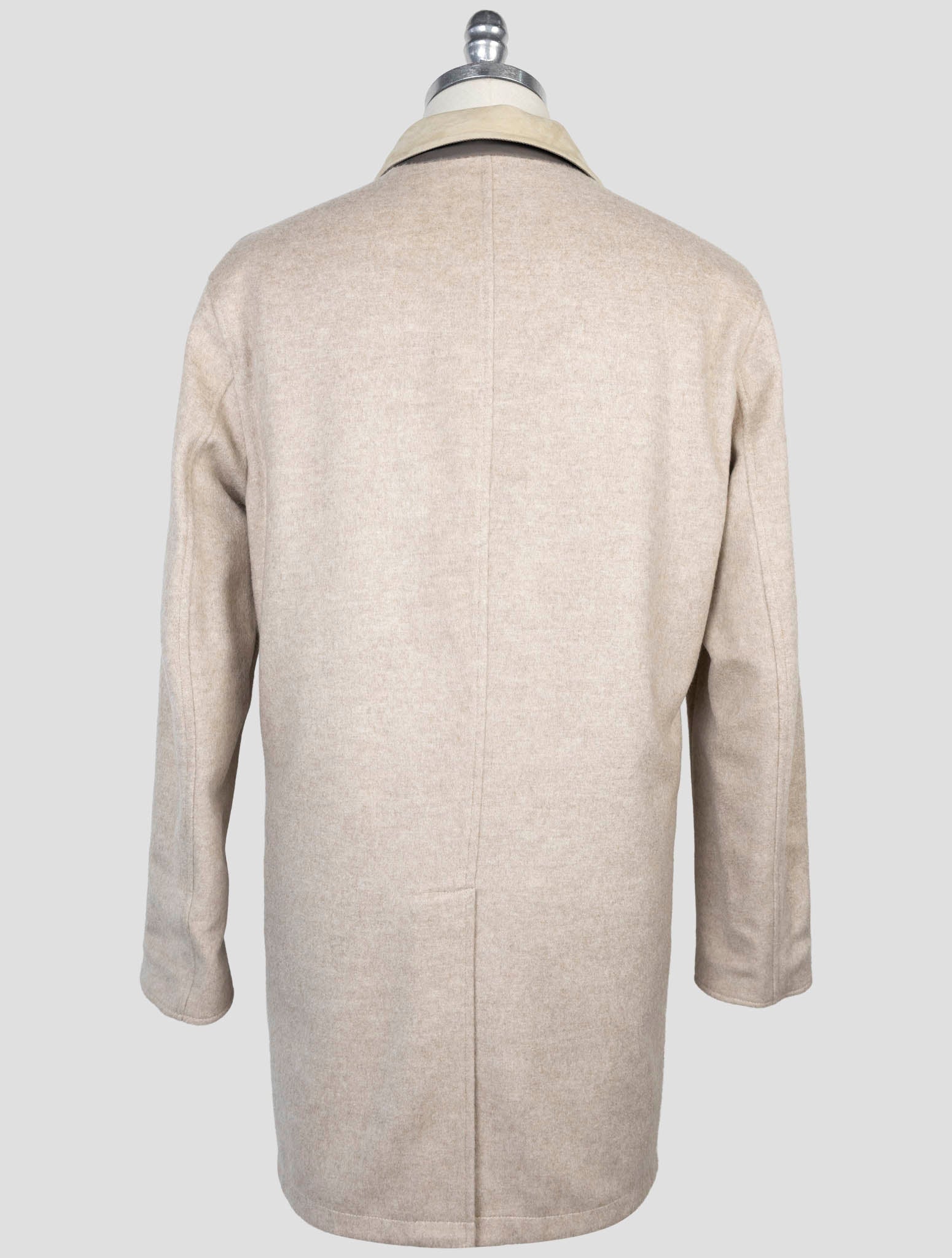 Kiton Beige Taupe Cashmere Pl Reverse Coat