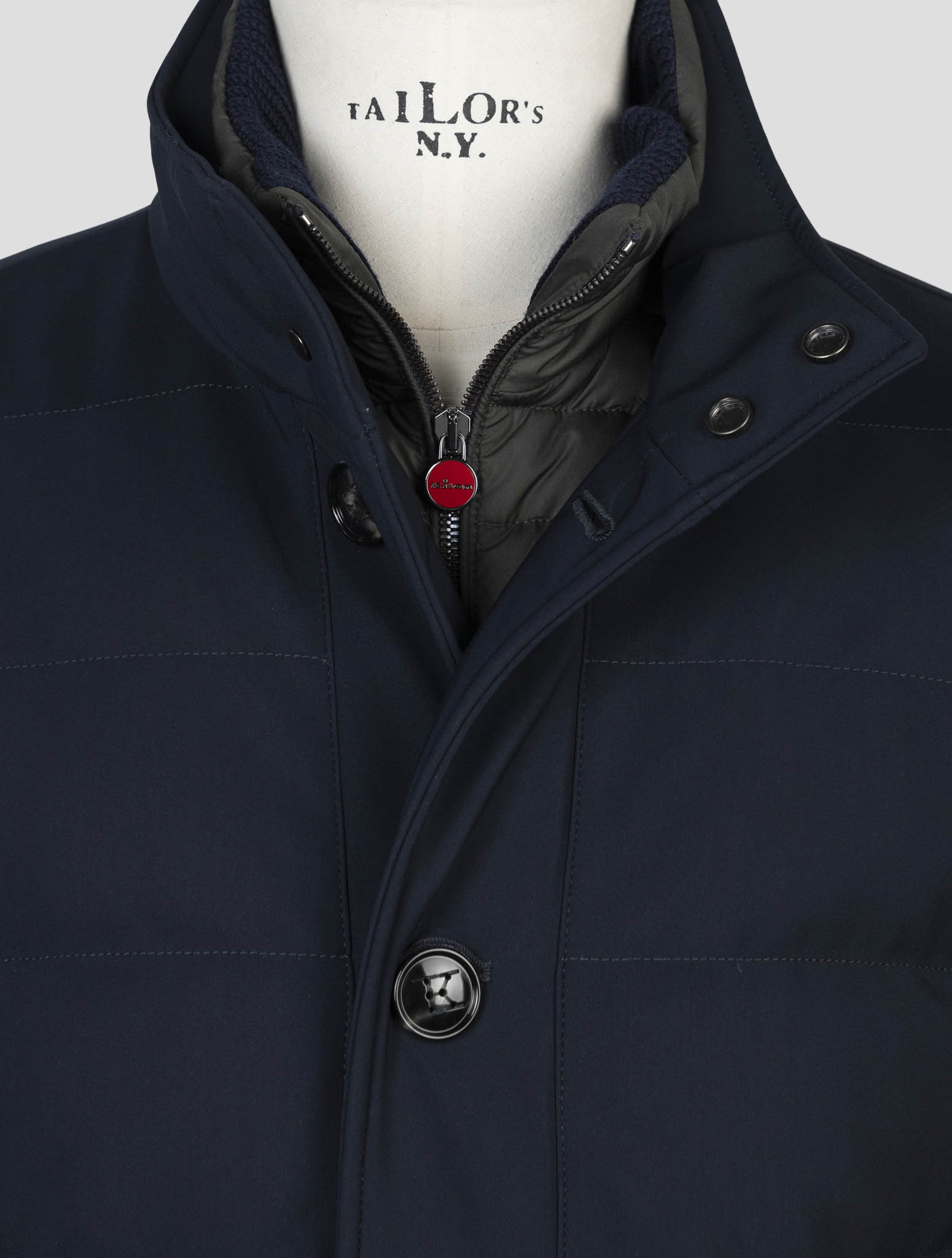 Kiton Blue Pl Pa Ea Coat