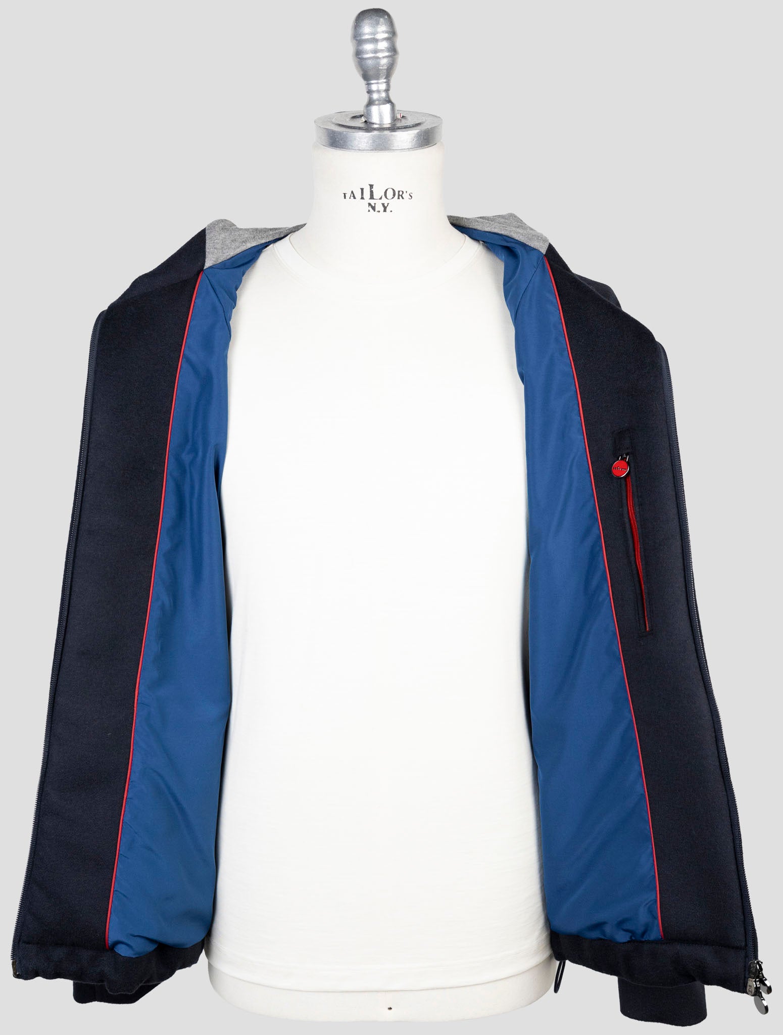 Kiton Blue Cashmere Coat