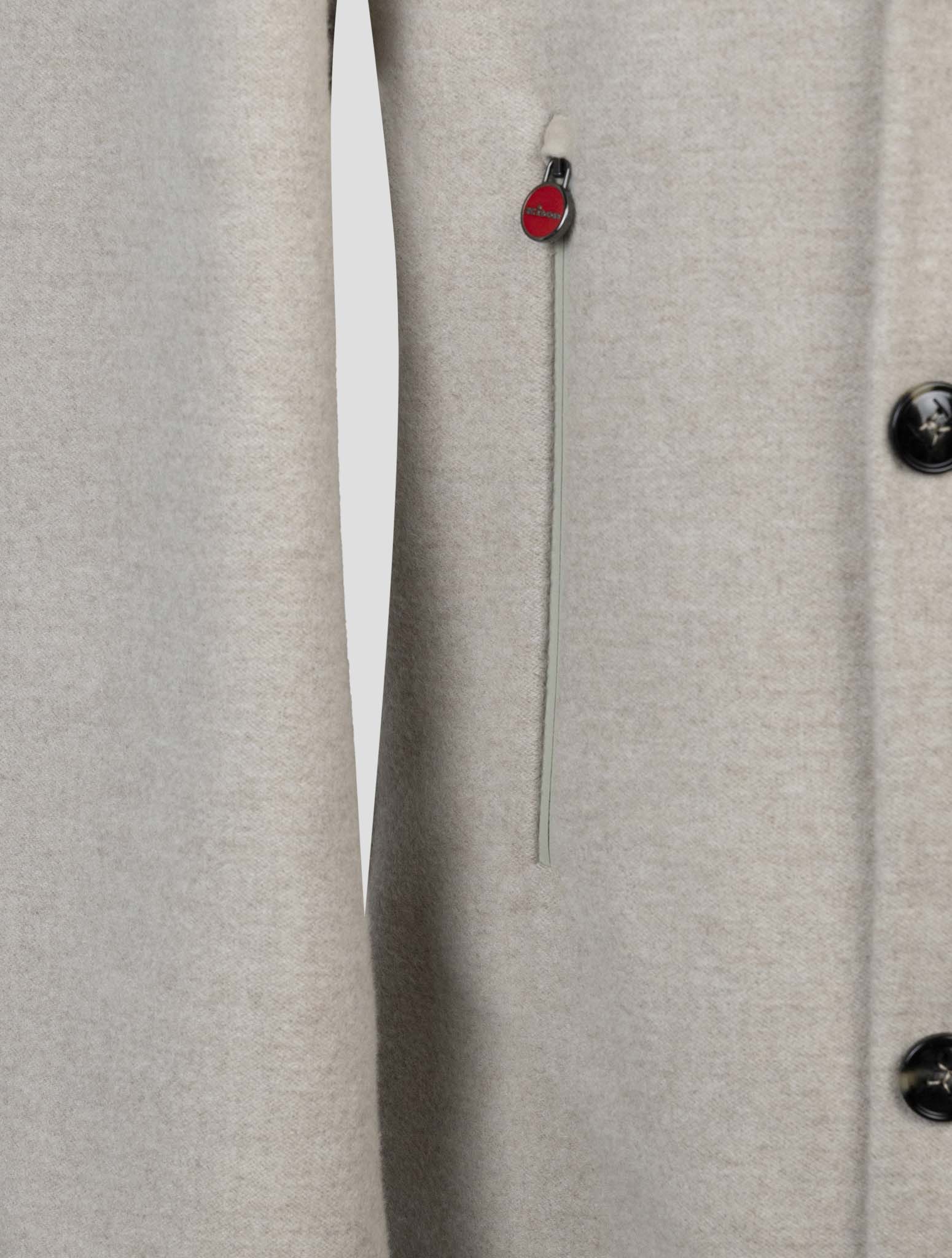 Kiton Beige Wool Cashmere Coat