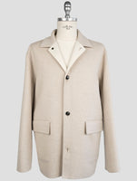 Kiton Beige Wool Cashmere Coat