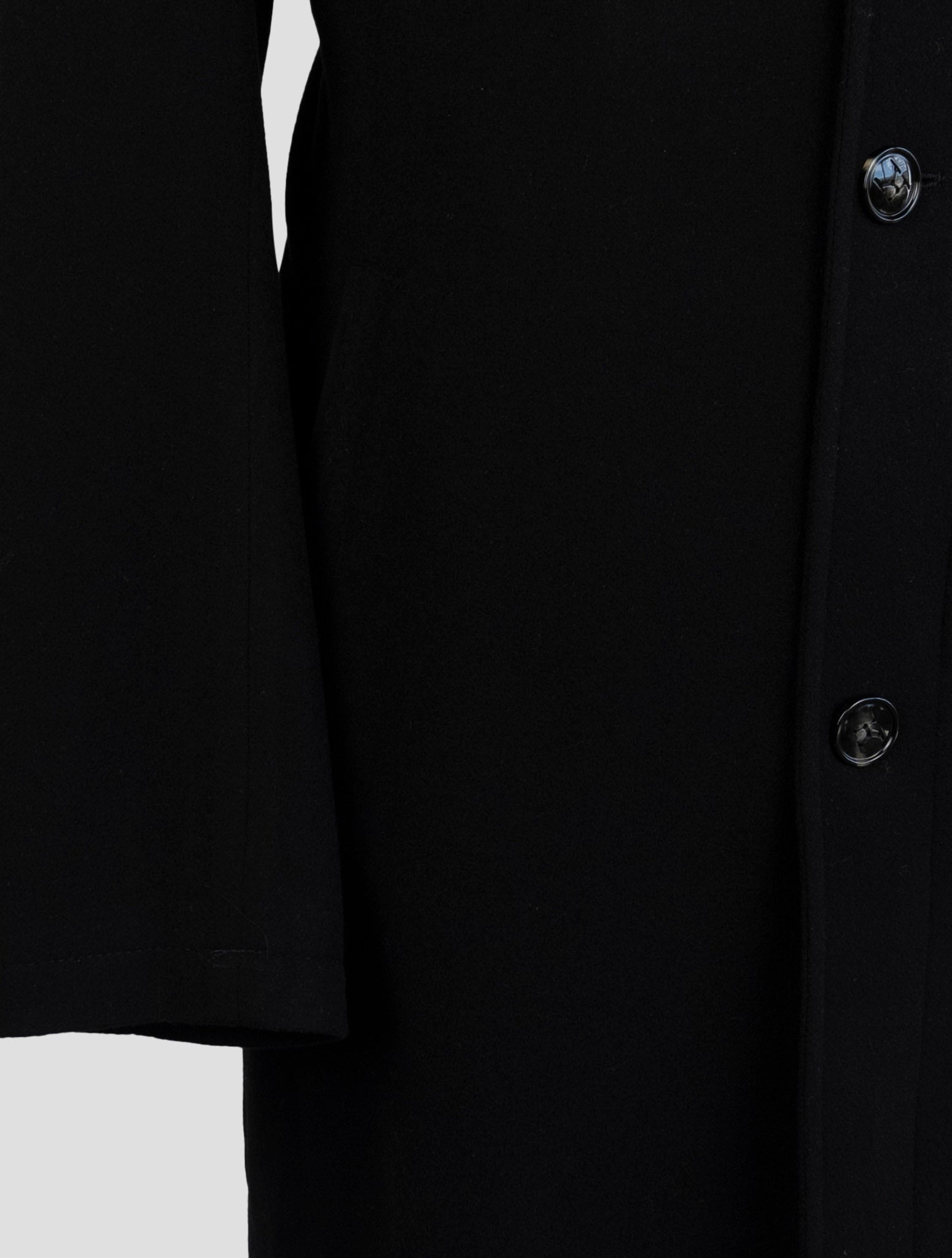 Kiton Black Cashmere Overcoat