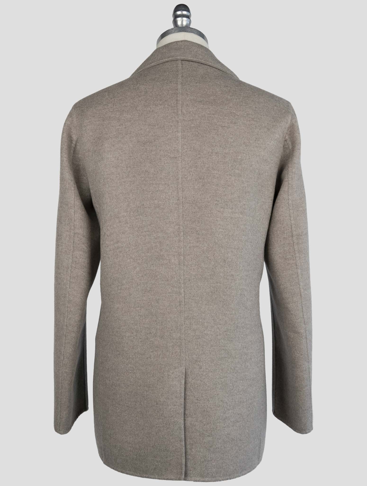 Kiton Beige Wool Cashmere Coat