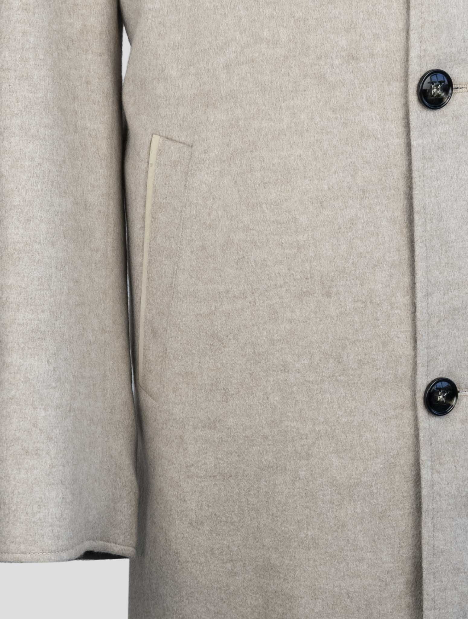 Kiton Brown Taupe Cashmere Pl Reverse Overcoat