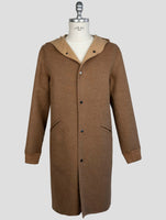 Kiton Brown Wool Cashmere Coat