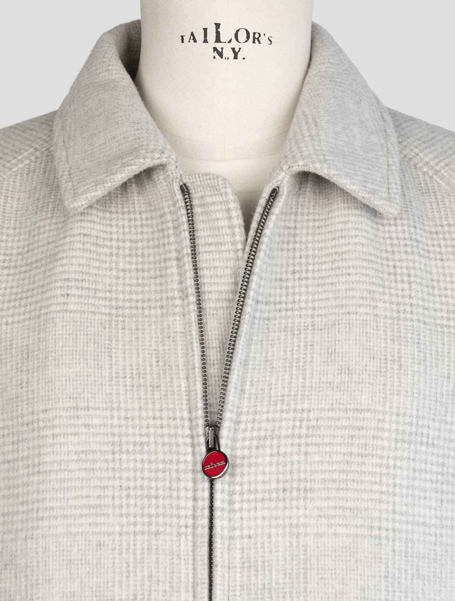Kiton Gray Wool Cashmere Overcoat