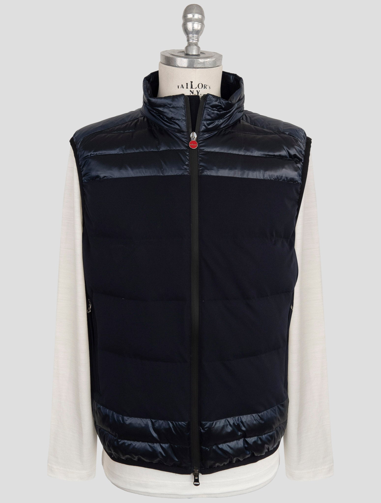 Kiton Blue Pa Ea Pu Coat Gilet