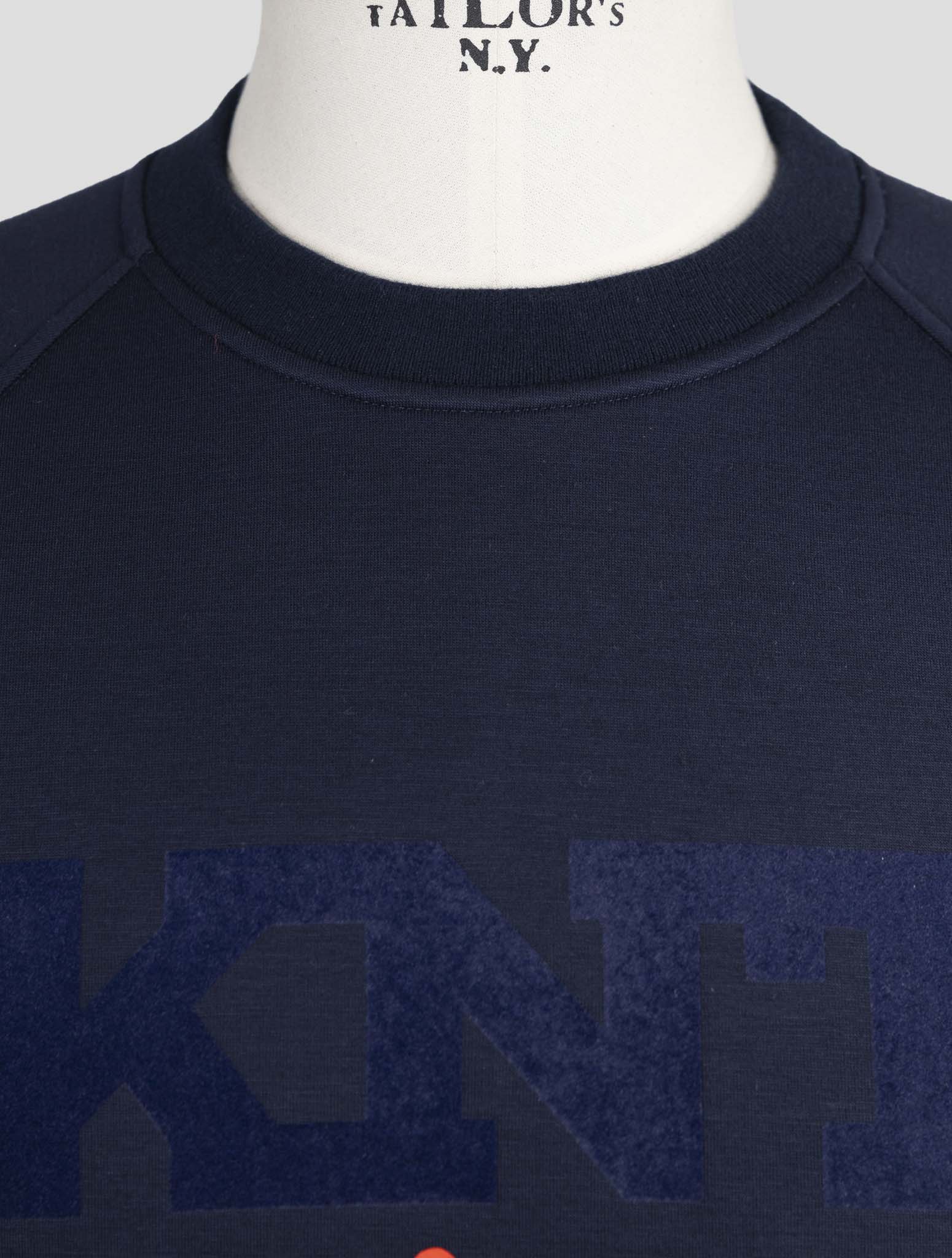 Kiton Knt Blue Viscose Ea Sweater Crewneck