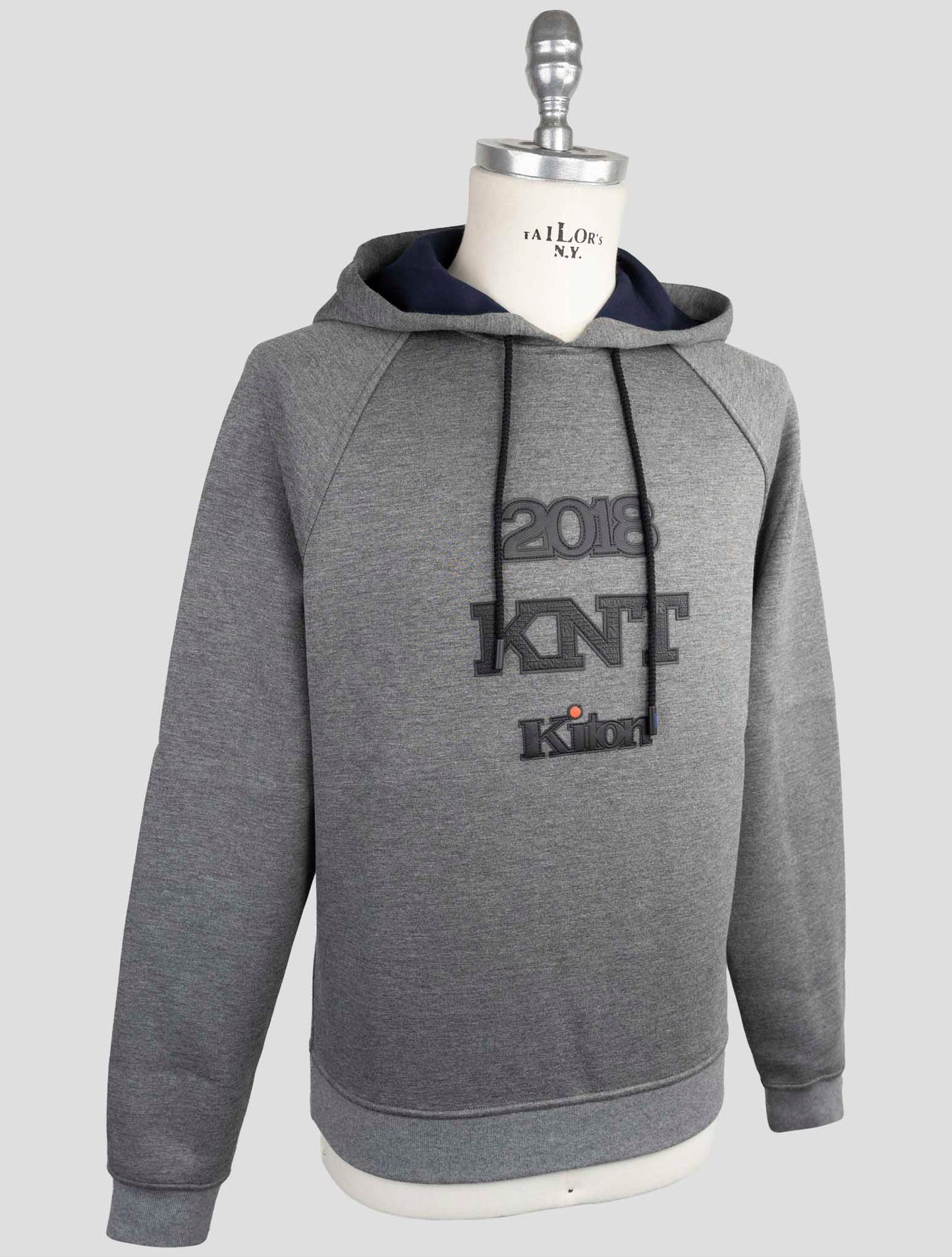 Kiton Knt Gray Viscose Ea Sweater Hoodie