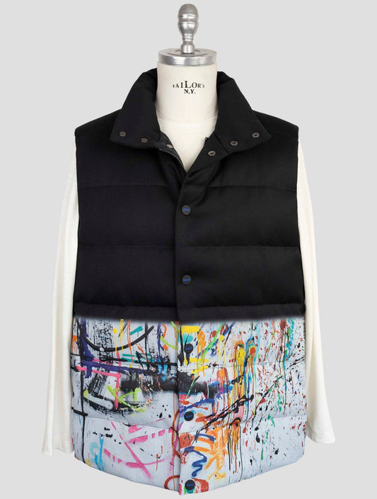 Kiton Knt Multicolor Virgin Wool Cashmere Coat Gilet