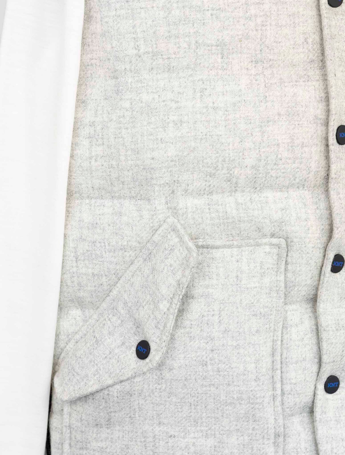 Kiton Knt Gray Virgin Wool Coat Gilet