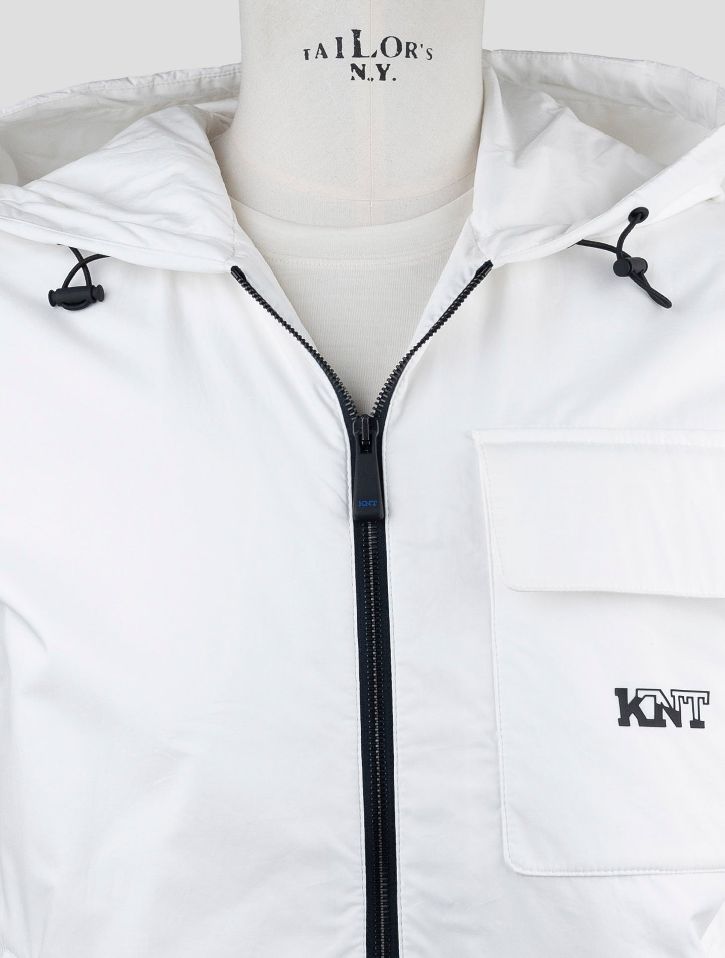 Kiton Knt White Cotton Coat Gilet
