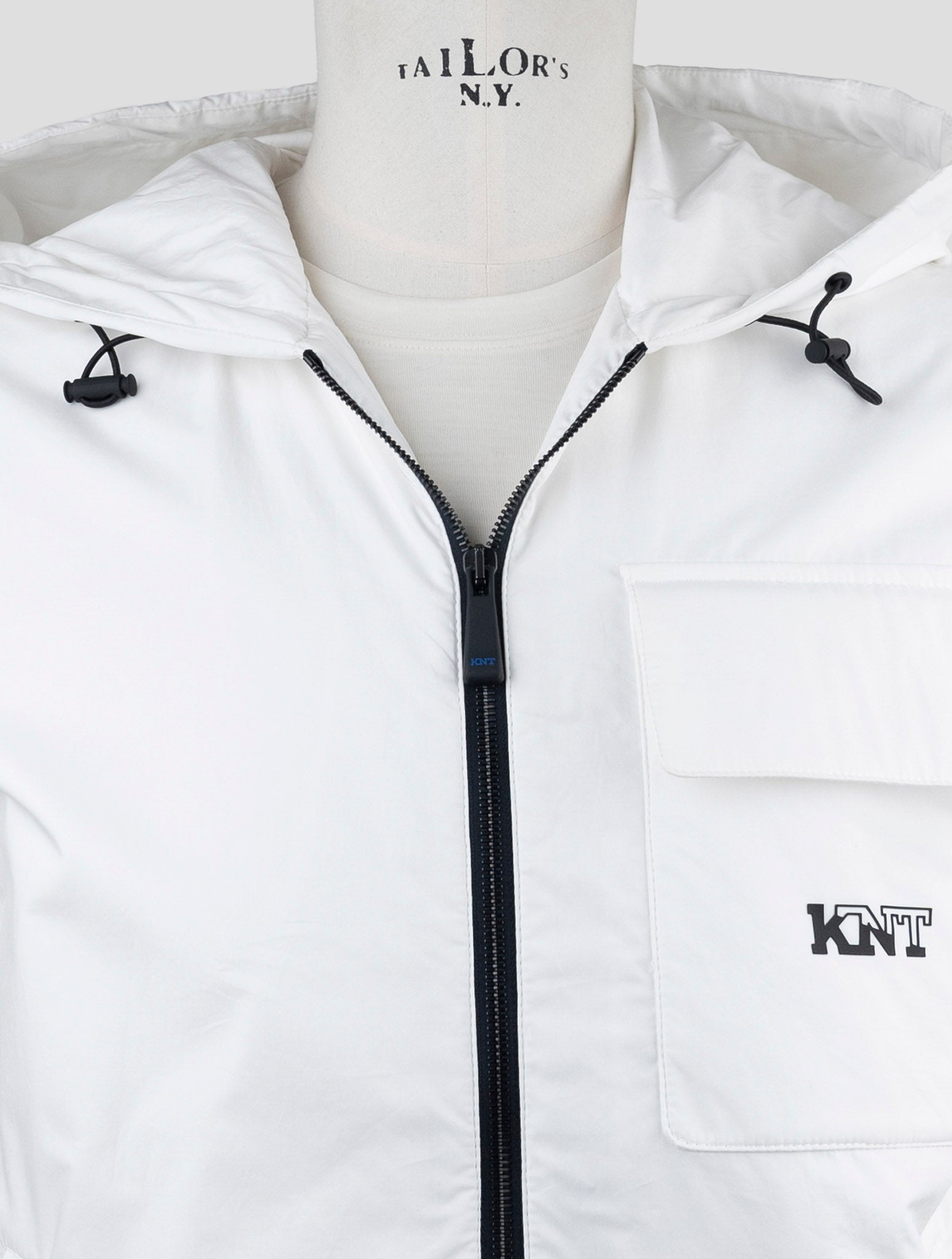 Kiton Knt White Cotton Coat Gilet