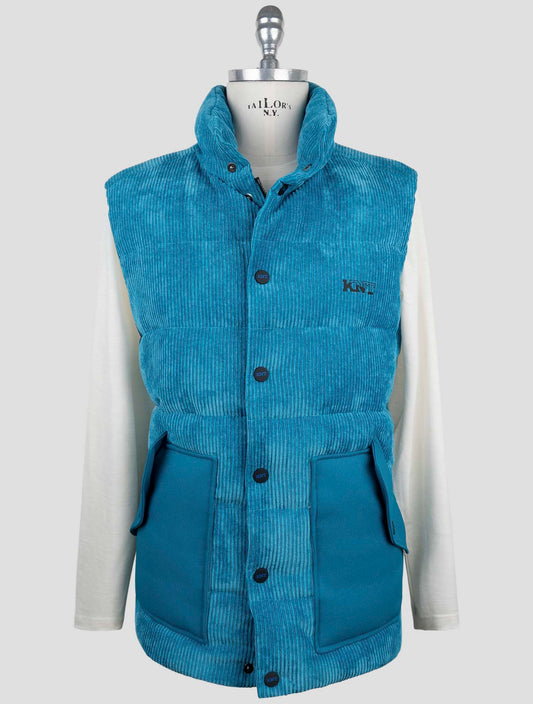 Kiton Knt Light Blue Pl Pa Ea Coat Gilet