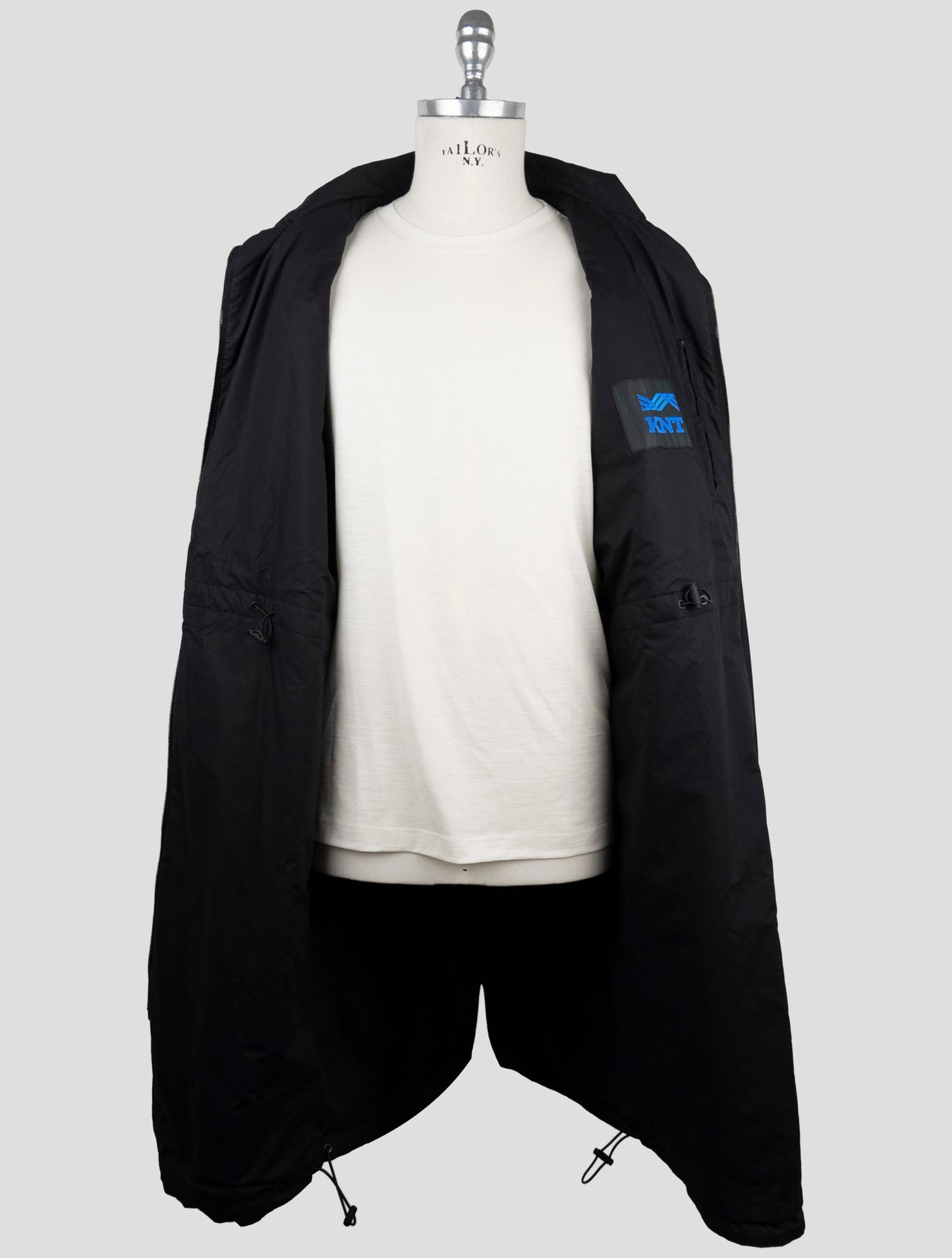 Kiton Knt Black Cotton Overcoat