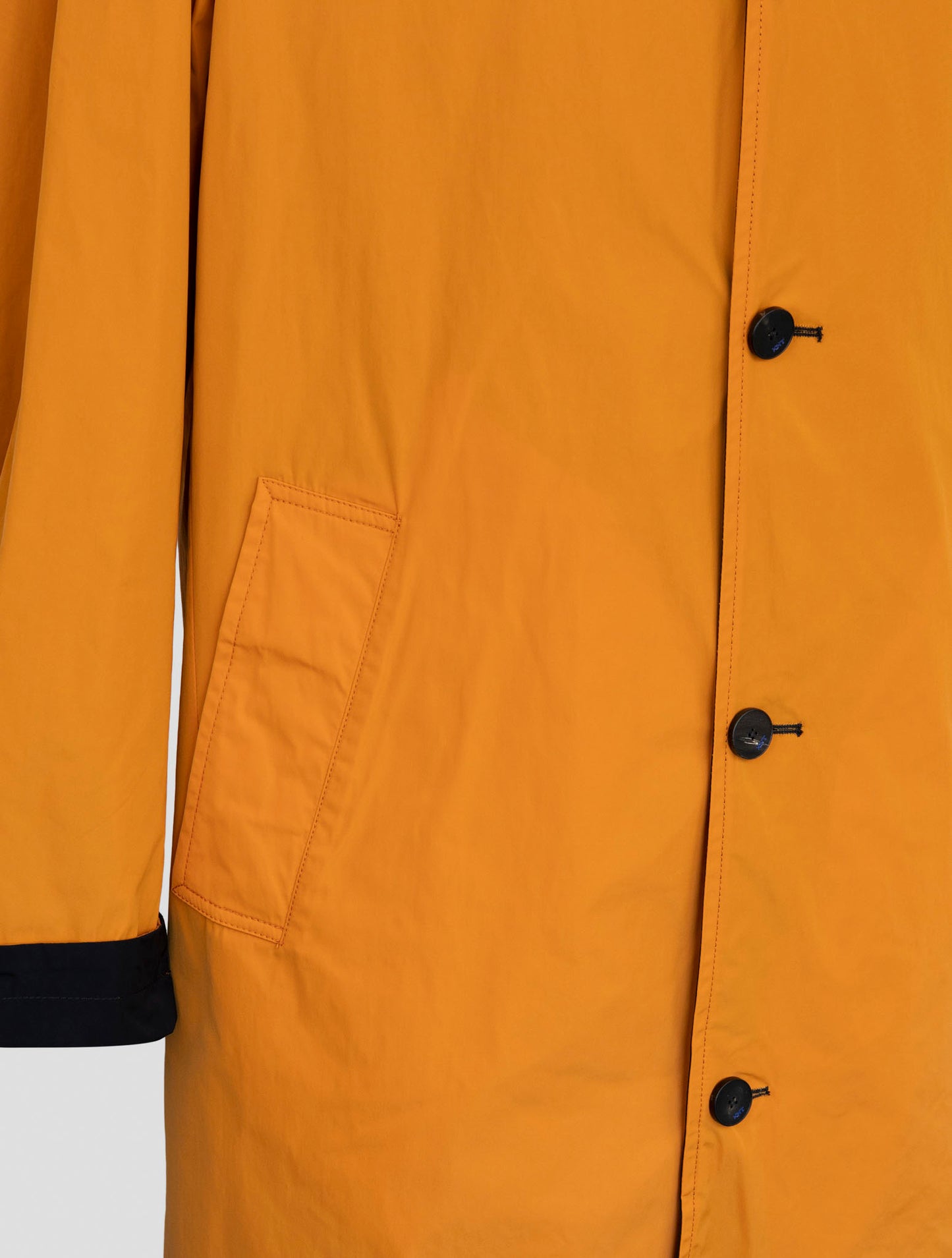Kiton Knt Orange Black Pl Reverse Overcoat