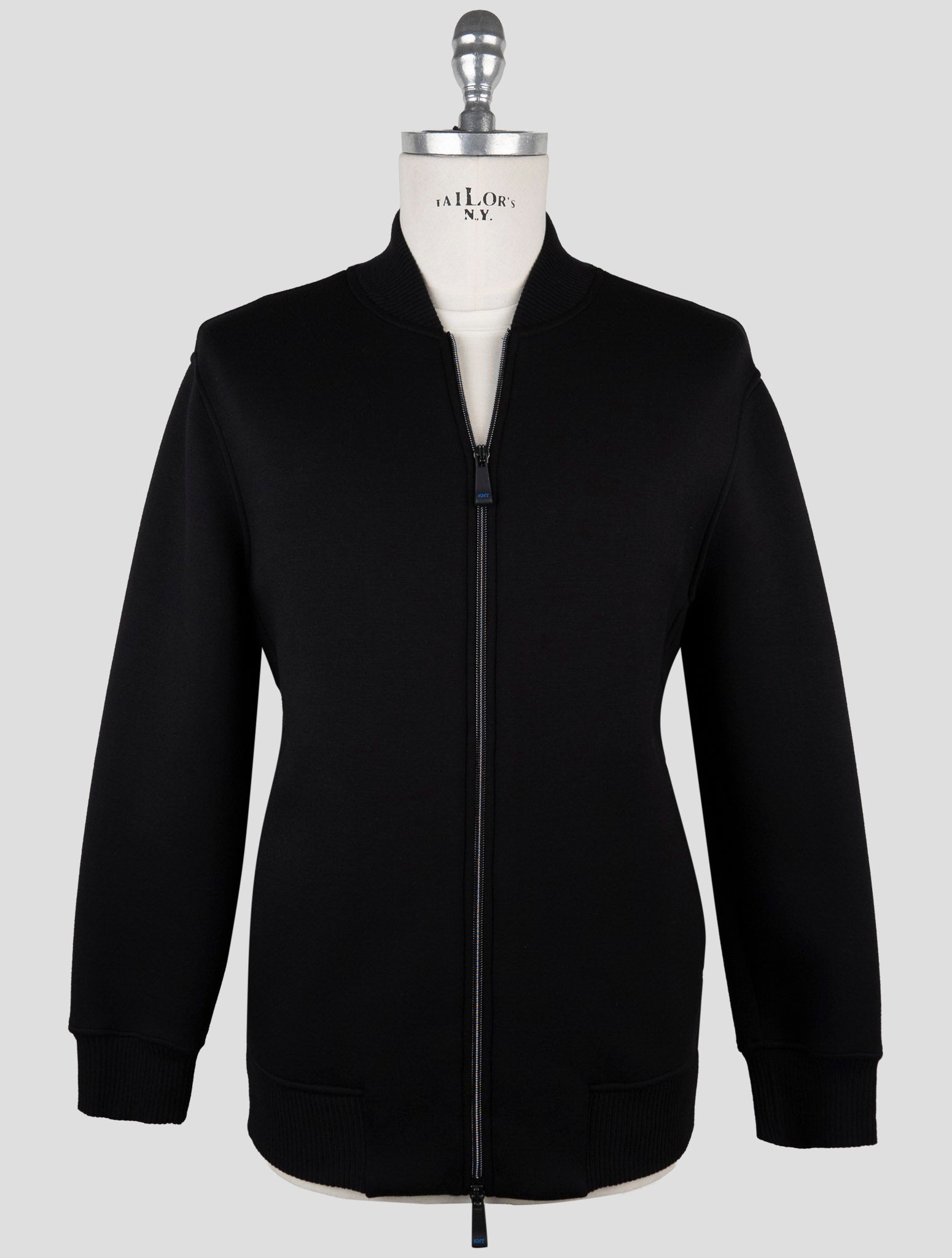 Kiton Knt Black Viscose Ea Coat
