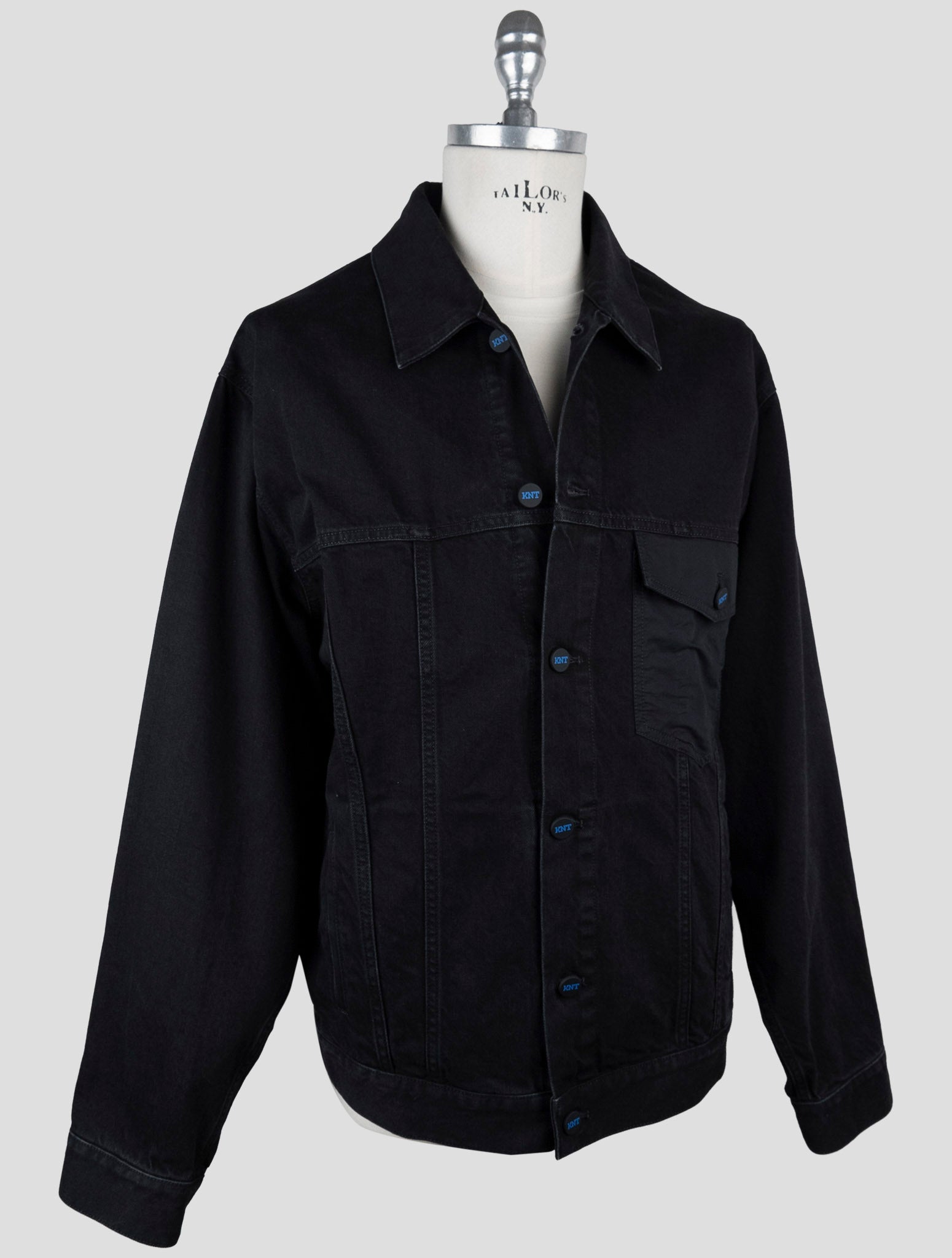 Kiton Knt Black Cotton Ea Coat