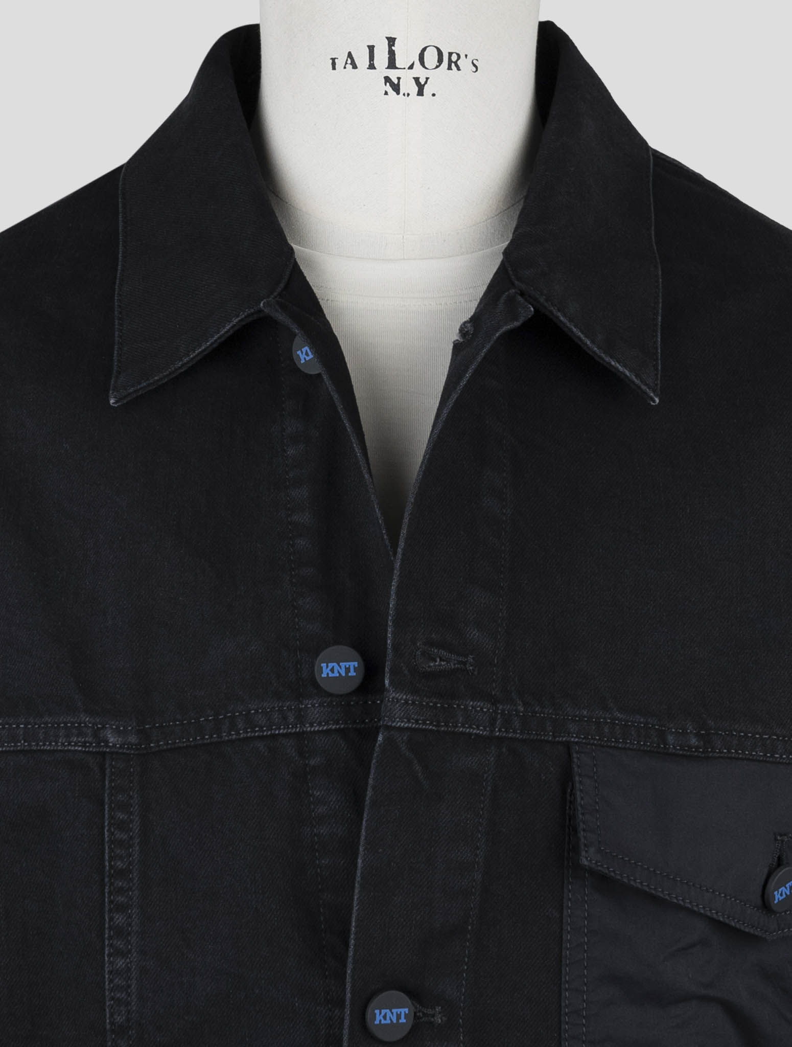 Kiton Knt Black Cotton Ea Coat