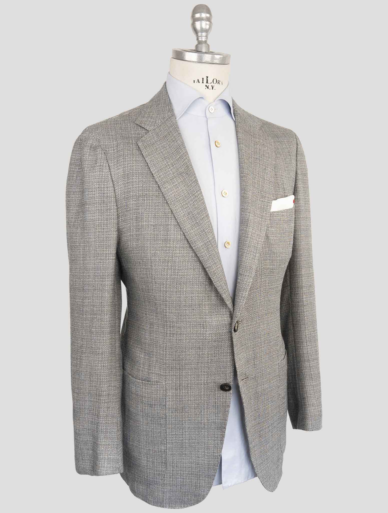 Kiton Gray Cashmere Blazer