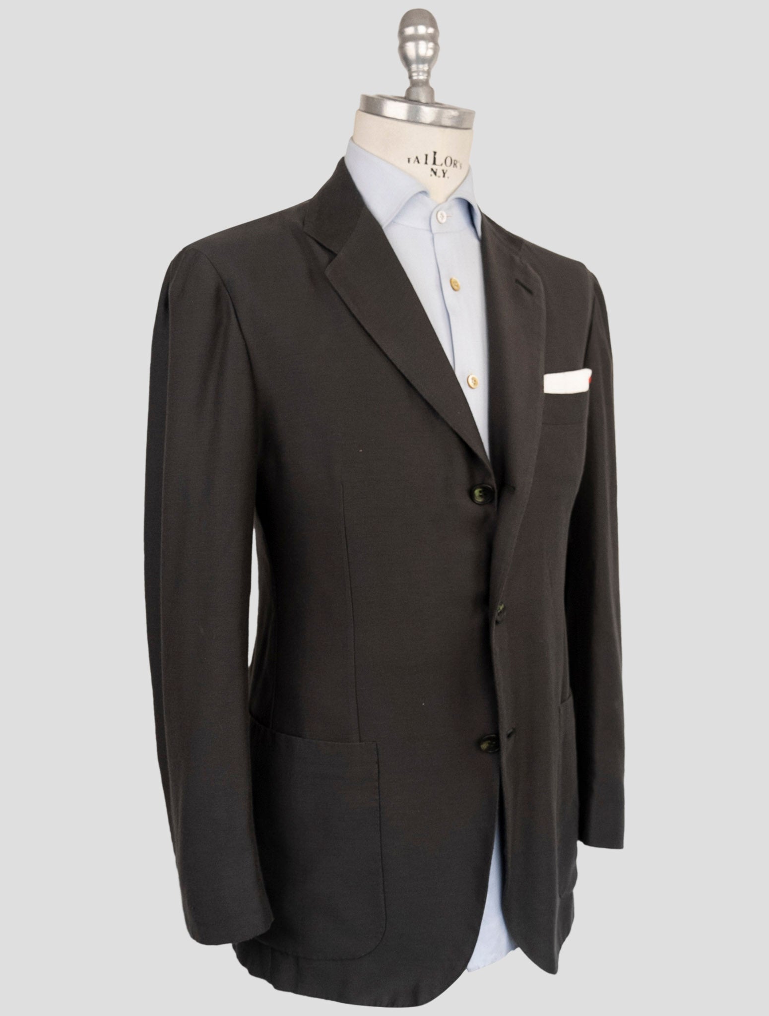 Kiton Dark Green Cashmere Silk Blazer