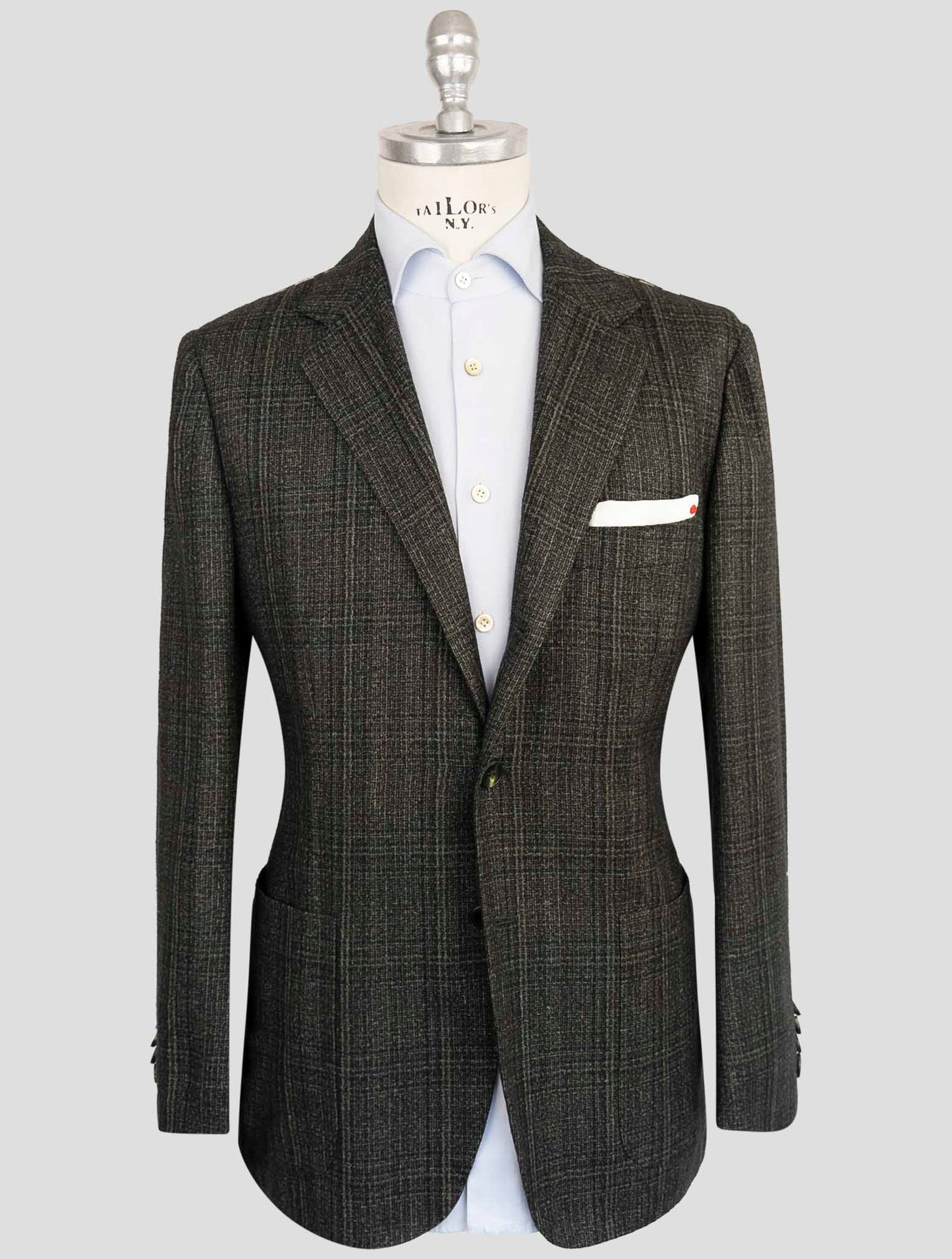 Kiton Green Cashmere Silk Lienn Blazer