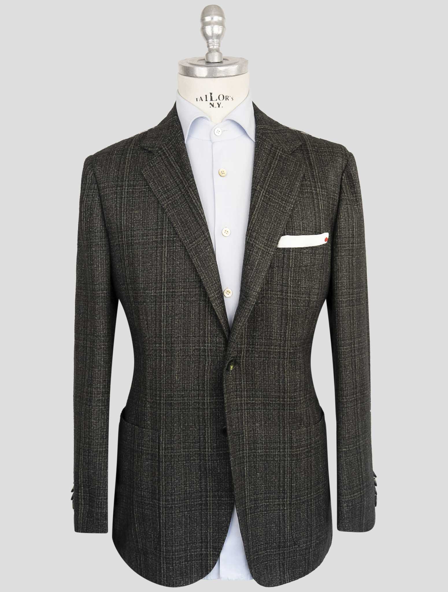 Kiton Green Cashmere Silk Lienn Blazer