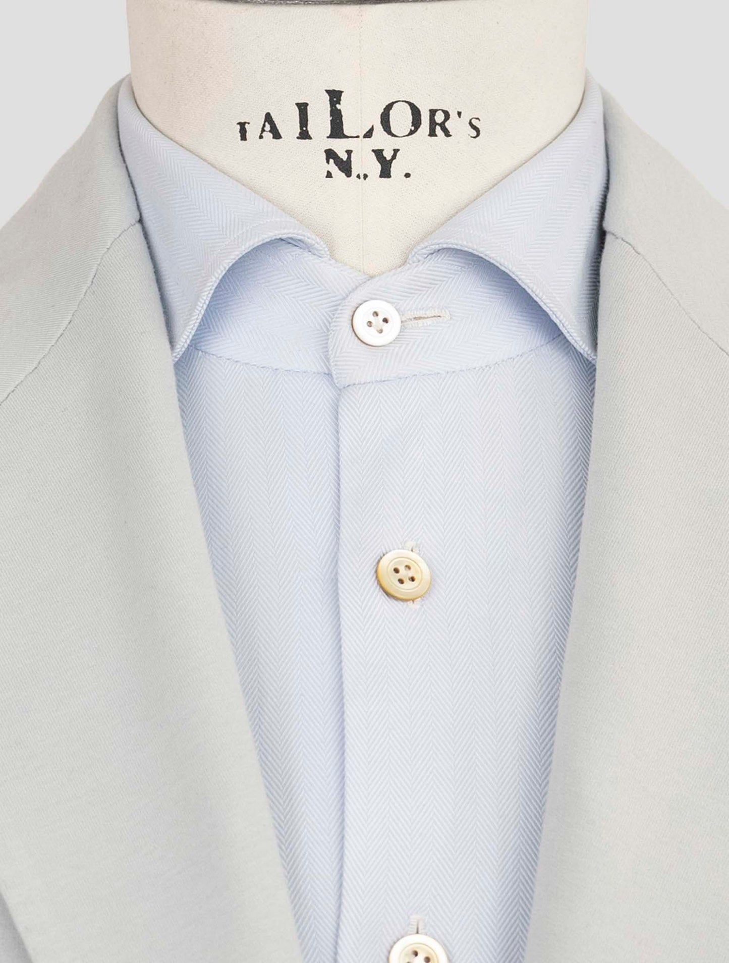 Kiton Light Gray Cotton Ea Blazer