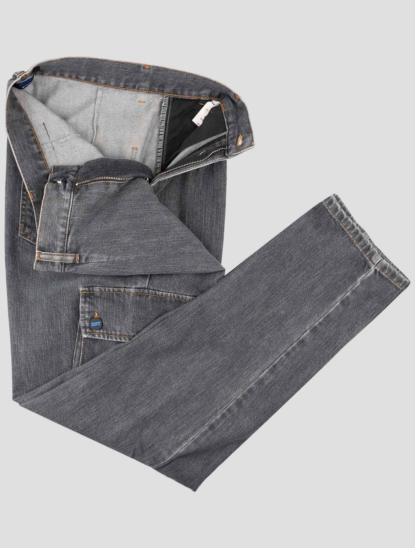 Kiton Knt Dark Gray Cotton Pe Cargo Jeans
