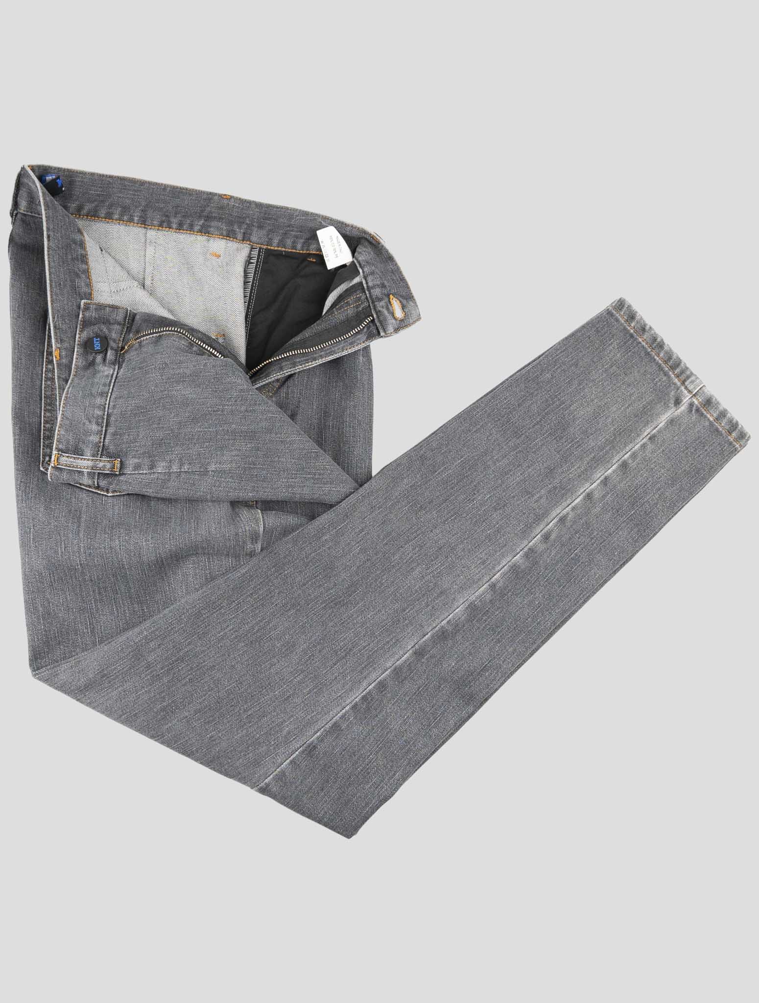 Kiton Knt Dark Gray Cotton Pe Jeans